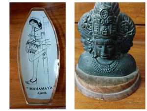 2 Vintage Ajanta &Elephanta Caves Decor Pieces