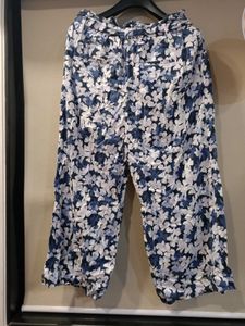 &#34;M&amp;S&#34; Blue - White Floral Pajama Pants👖