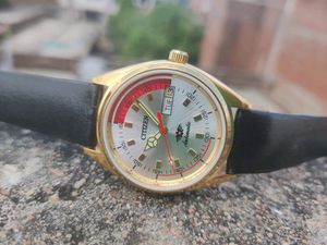 Citizen Automatic Vintage Watch Silver Colour Dial Japan Made Model No 8200 Working Condition Keep Accurate Time