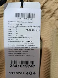 Beige Casual Track Pants