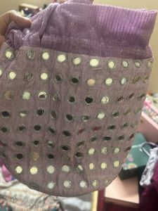 Full Lilac Lehenga set - With Dupatta And Potl