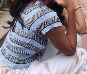 Striped Off-Shoulder Top