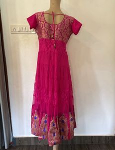 Women Flair Dress Rose