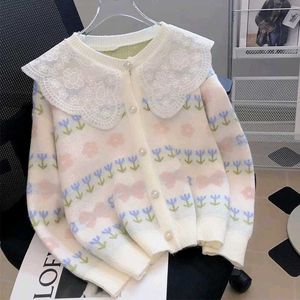 Floral Lace Collar Cardigan