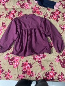 Embroidered Purple Top