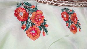 Floral Embroidered Saree With Peticot