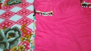 Jam Cotton Plazo Suit Stiched