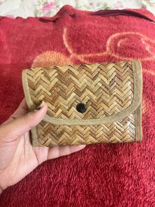 Woven Straw Wallet
