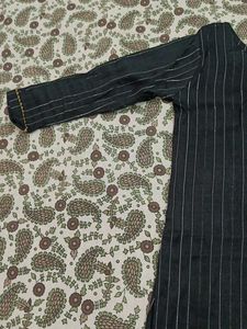Striped Black Kurti