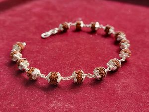 Silver Rudraksh Trendy Rakhi / Bracelet