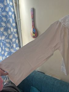 White Blouse with Ruffle Collar