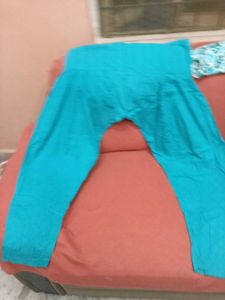 Brand New CyanColor CottonKurti With Cyan Bottom