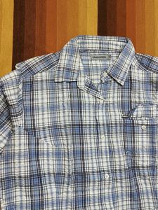 Craghoppers Women Blue Checks Cotton Shirt