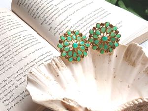 Green Stud Earrings