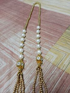 Pearl &amp; Gold Tone Necklace Set