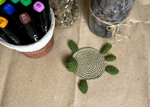 Crochet Turtle Cup Holder