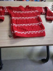 Red &amp; White Knit Sweater