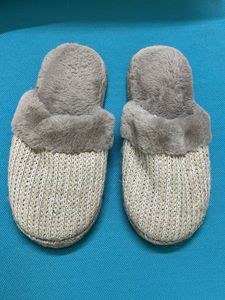 Cozy Knit & Fur Slippers