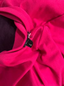 Hot Pink Ruched Mini Dress