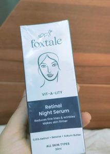 New Sealed Foxtale Retinol night face serum