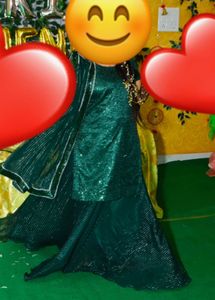 Emerald Green Sequin Kurta Skirt