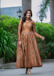 New Stayle Beautiful Women Gown Dress Inpoted Paki