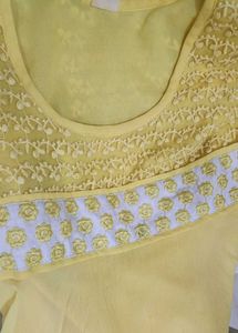 Yellow Embroidered Dress