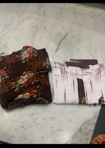 Combo Mustard And White Suits With Jhumke Free