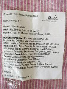 Princess Pink Stripe Sequence Stole