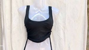 241611. Black Ribbed Tank Top