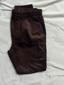 Brown Velvet Stretchable Jagging