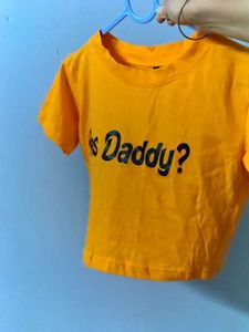 Yellow Graphic Print Tee