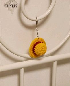 HANDMADE One Piece Luffy Hat Keychain