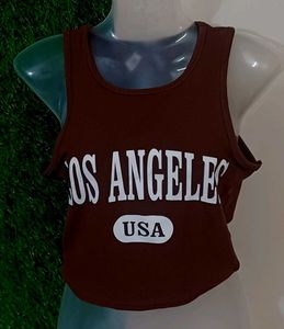 Brown Los Angeles Tank Top