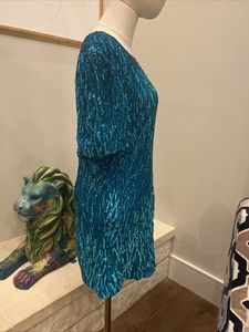 Aqua Full Sequin Dress🧜🏻‍♀️🌊💦