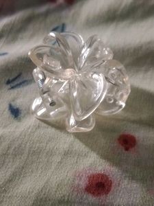 Clear Flower Hair Clip