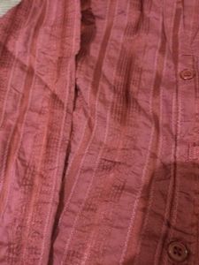 Maroon Button-Up Top