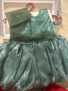 Elegant Green Flower Girl Dress