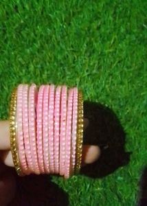 Pink & Gold Bangle Set