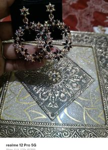 Floral Hoop Earrings