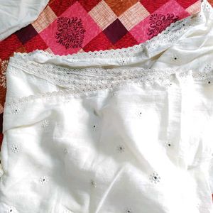Elegant White Embroidered Kurta Set