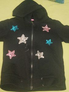 Cute Black Star Hoodie for kids unisex