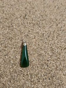 Green Jade Pendant In 24ktgold