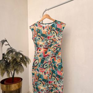 Geometric Print Bodycon Dress