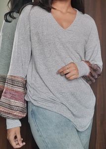 Grey Patterned Sweatshirt ( Exclusive Sell)