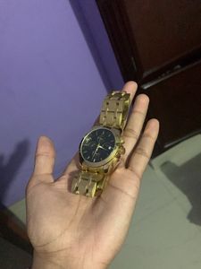 Gold-Tone Chronograph Watch