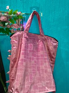 Pink Patterned Tote Bag
