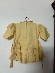 Adorable Yellow Ruffled Dress