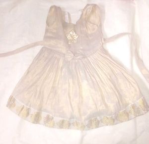 Cream Golden Baby Dress
