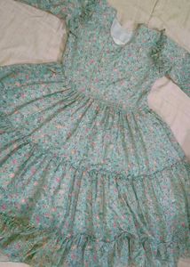 High Flared Printed Frock